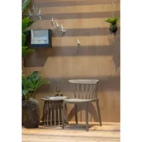 Bliss tuinstoel met spijlen kunststof taupe WOOOD